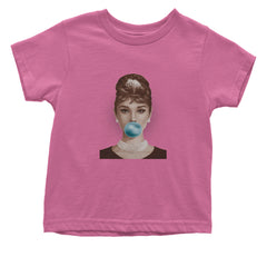 Audrey Hepburn Chewing Bubble Gum American Icon Infant One-Piece Romper Bodysuit Or Toddler T-shirt Raspberry