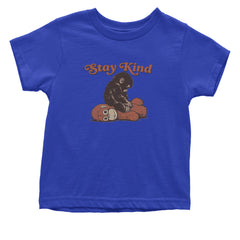 Punch Stay Kind Macaque Infant One-Piece Romper Bodysuit Or Toddler T-shirt Royal Blue