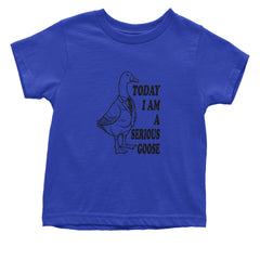 Today I Am A Serious Goose Infant One-Piece Romper Bodysuit or Toddler T-shirt Royal Blue