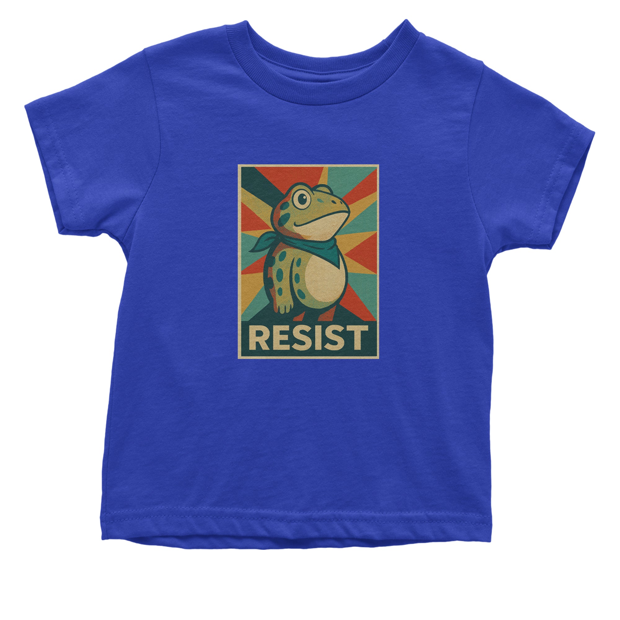 Resist Portland Protest Frog Infant One-Piece Romper Bodysuit Or Toddler T-shirt Royal Blue