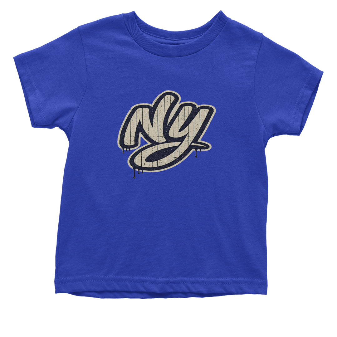 NYC New York City Grunge Street Infant One-Piece Romper Bodysuit Or Toddler T-shirt Royal Blue