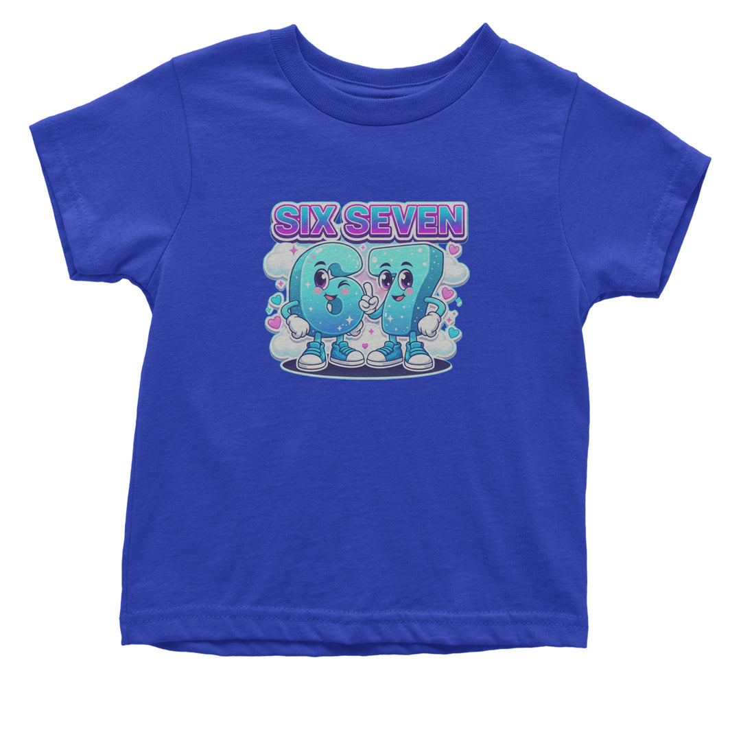 67 Six Seven Meme Kawaii Cloud Infant One-Piece Romper Bodysuit Or Toddler T-shirt Royal Blue