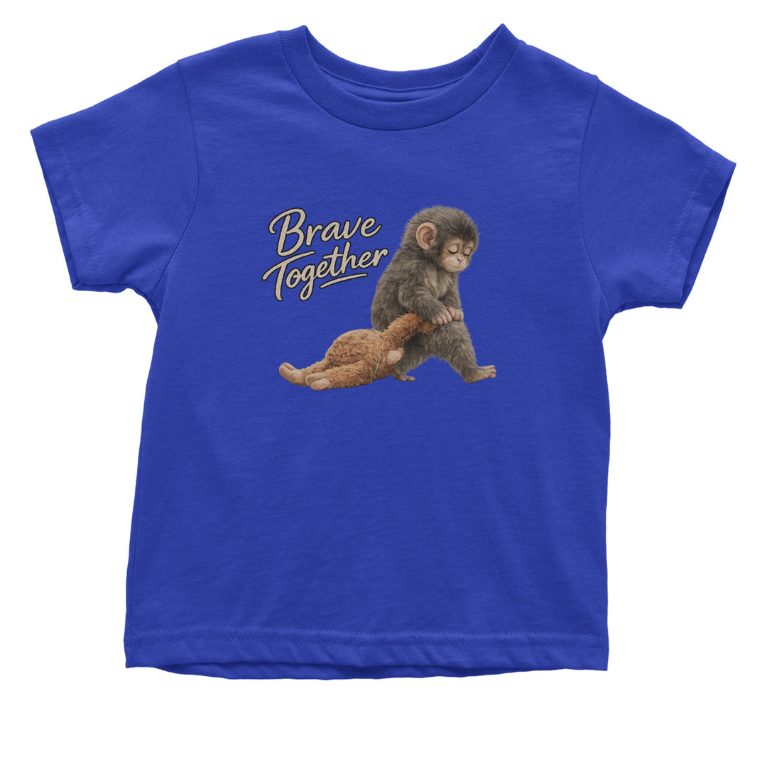 Punch Brave Together Stuffed Animal Infant One-Piece Romper Bodysuit Or Toddler T-shirt Royal Blue