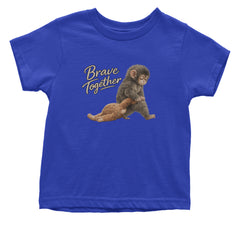 Punch Brave Together Stuffed Animal Infant One-Piece Romper Bodysuit Or Toddler T-shirt Royal Blue