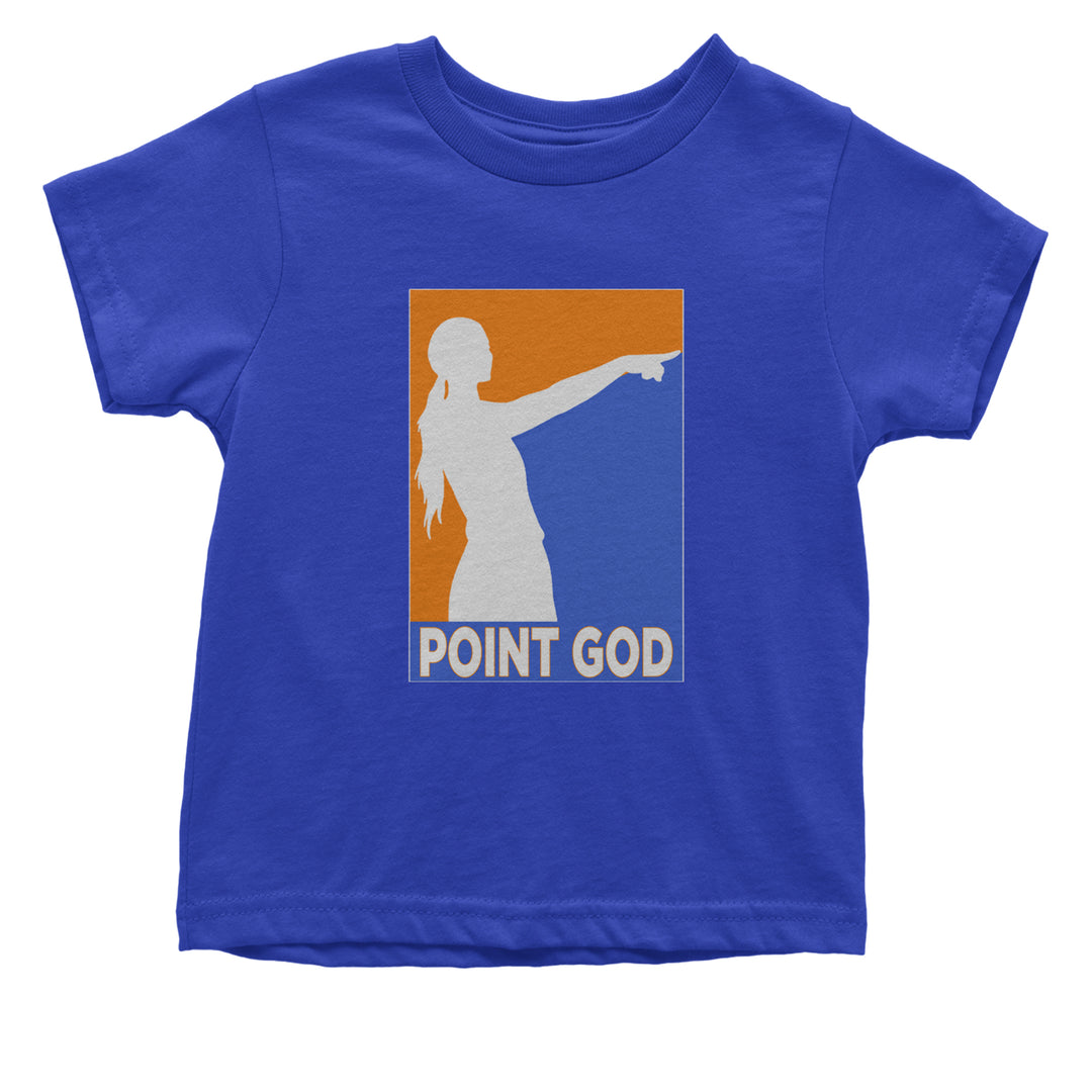 Point God Cunningham Basketball Pointing Meme  Infant One-Piece Romper Bodysuit Or Toddler T-shirt Royal Blue