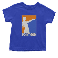 Point God Cunningham Basketball Pointing Meme  Infant One-Piece Romper Bodysuit Or Toddler T-shirt Royal Blue