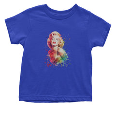 Mrs. Monroe Watercolors Bombshell Infant One-Piece Romper Bodysuit Or Toddler T-shirt Royal Blue