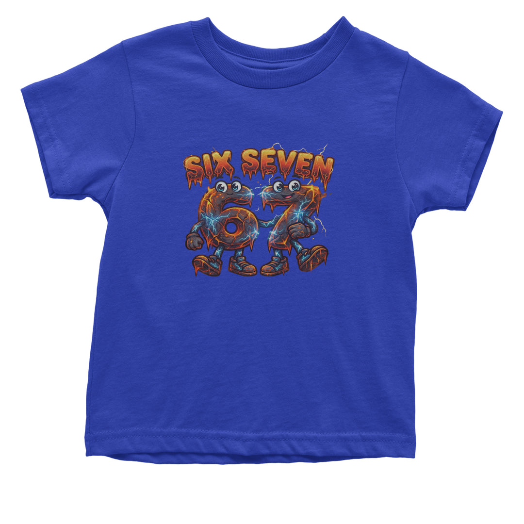 67 Lava Lightning Six Seven Meme Infant One-Piece Romper Bodysuit Or Toddler T-shirt Royal Blue