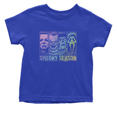 Spooky Season Horror Icons Halloween Infant One-Piece Romper Bodysuit Or Toddler T-shirt Royal Blue