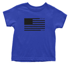 Redacted American Flag Infant One-Piece Romper Bodysuit or Toddler T-shirt Royal Blue
