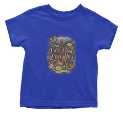 I Will Always Love You Dolly Infant One-Piece Romper Bodysuit Or Toddler T-shirt Royal Blue