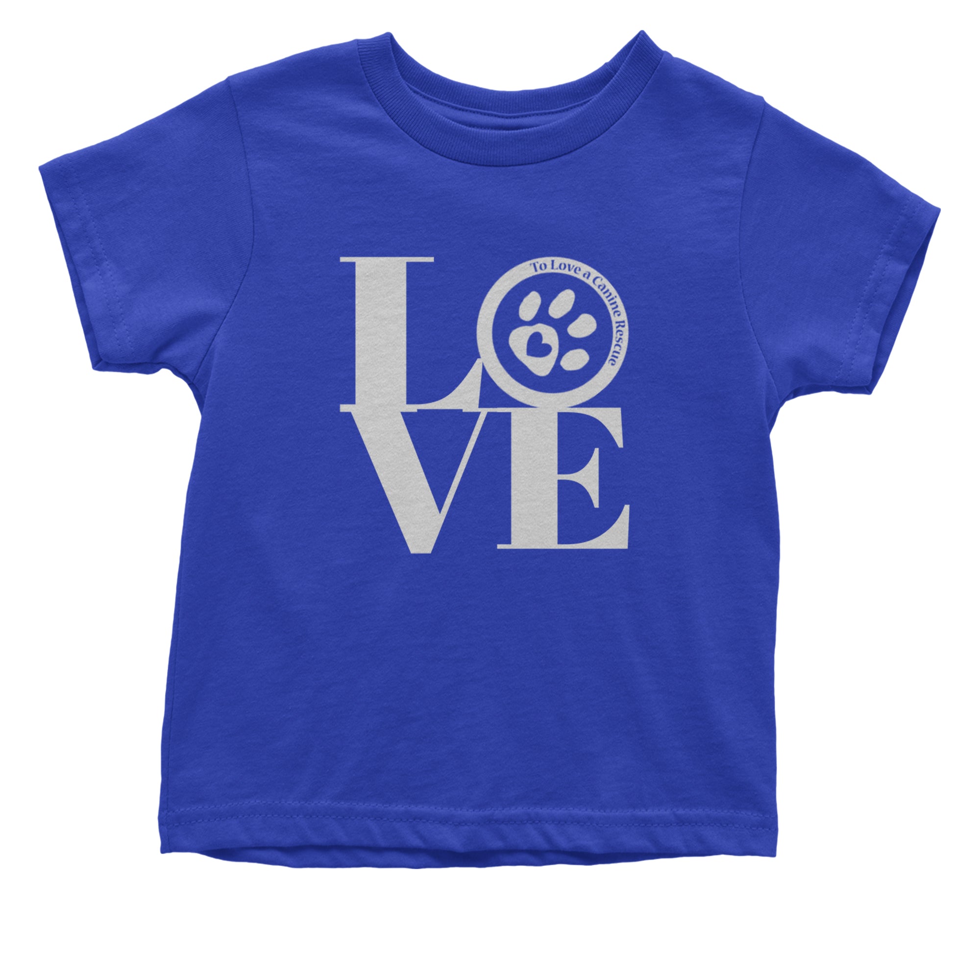 TLC LOVE Dog Rescue Infant One-Piece Romper Bodysuit Or Toddler T-shirt Royal Blue