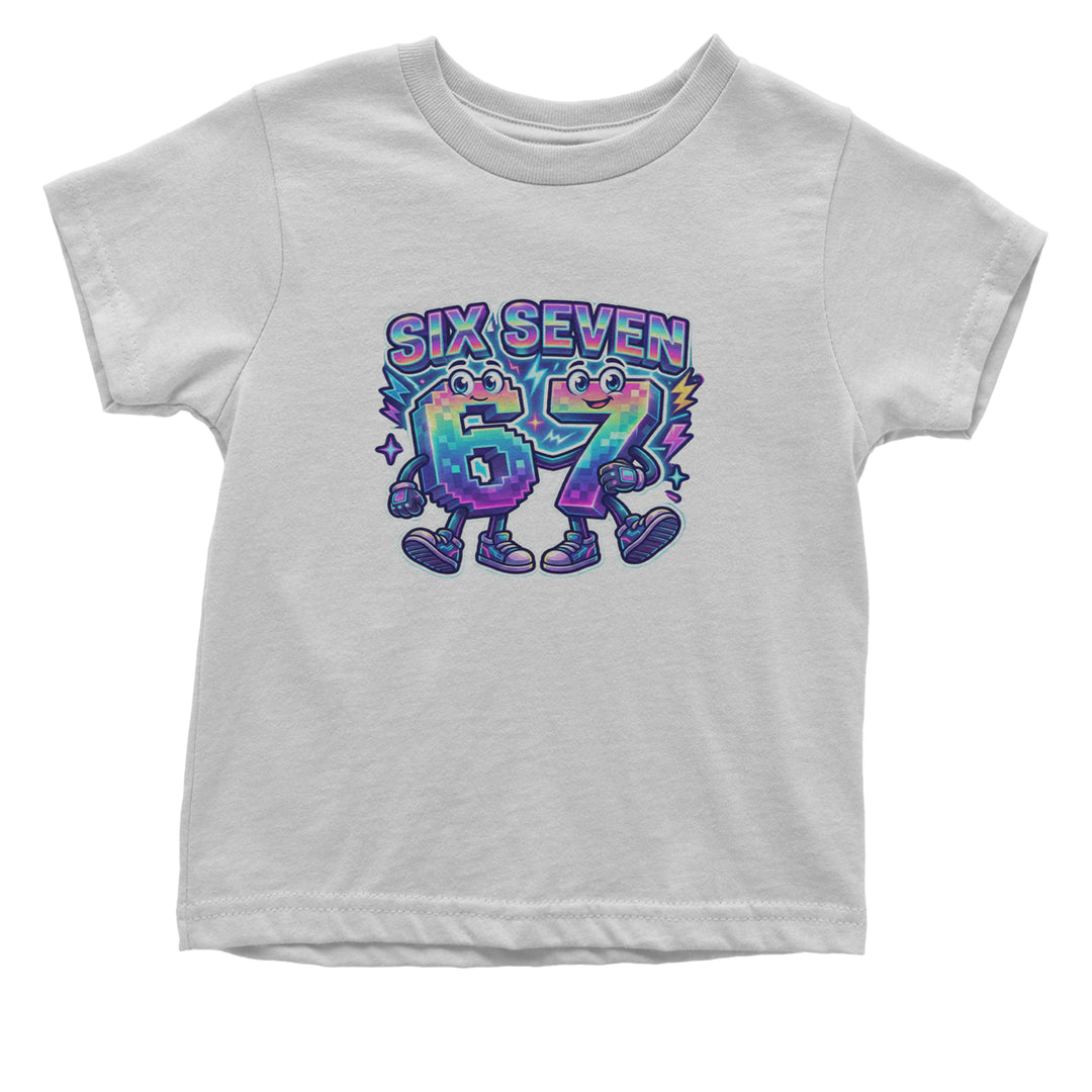 Six Seven 67 Retro Pixel Buddies Infant One-Piece Romper Bodysuit Or Toddler T-shirt White