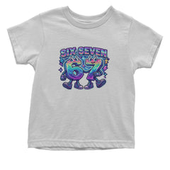 Six Seven 67 Retro Pixel Buddies Infant One-Piece Romper Bodysuit Or Toddler T-shirt White