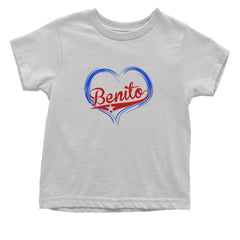 Benito Heart Puerto Rico Infant One-Piece Romper Bodysuit or Toddler T-shirt White