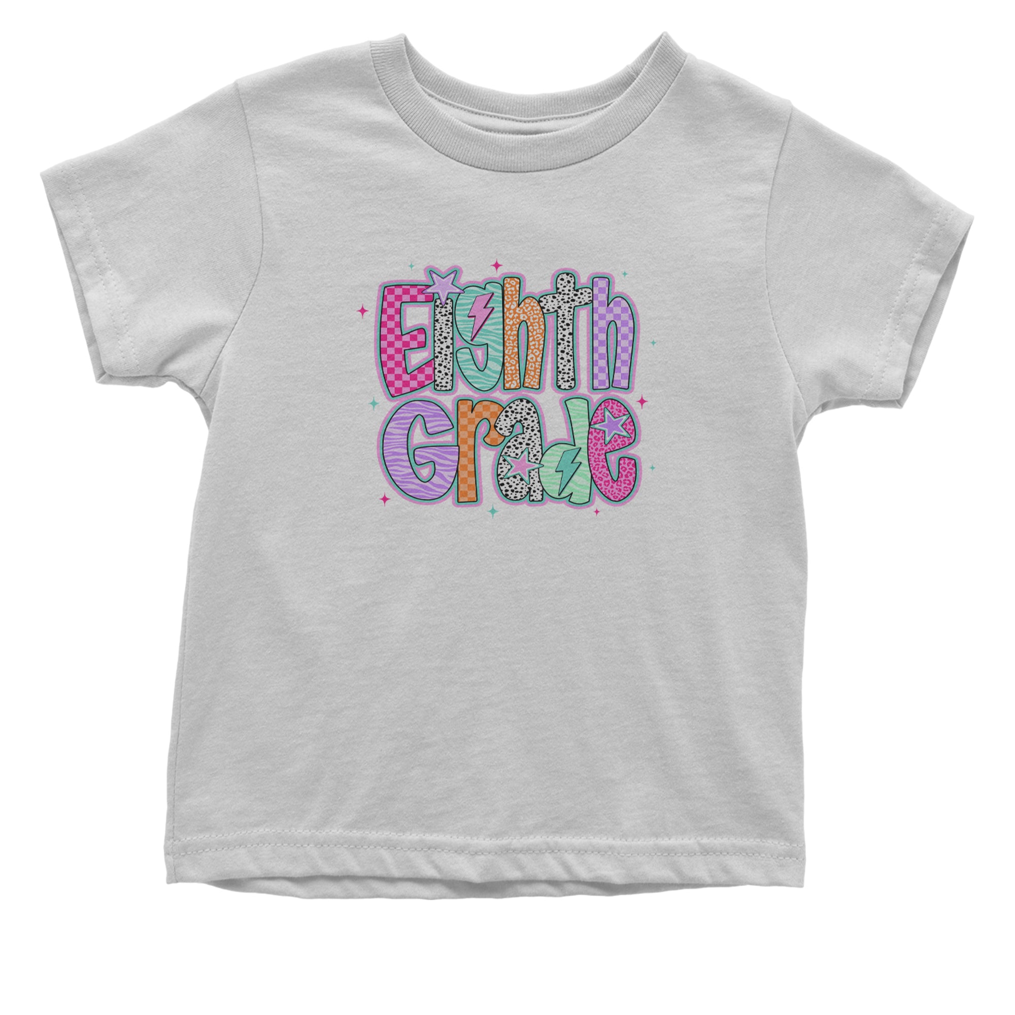 Eighth Grade Energy Colorful Back to School Infant One-Piece Romper Bodysuit Or Toddler T-shirt White