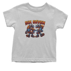 67 Lava Lightning Six Seven Meme Infant One-Piece Romper Bodysuit Or Toddler T-shirt White