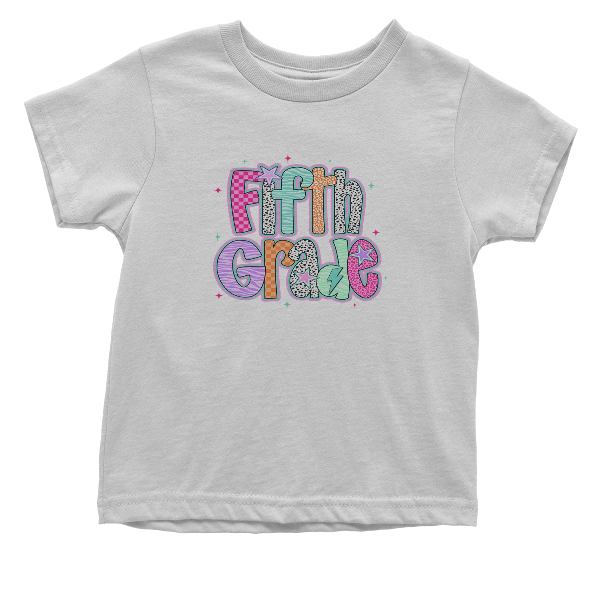 Fifth Grade Fly Colorful Back to School Infant One-Piece Romper Bodysuit Or Toddler T-shirt White