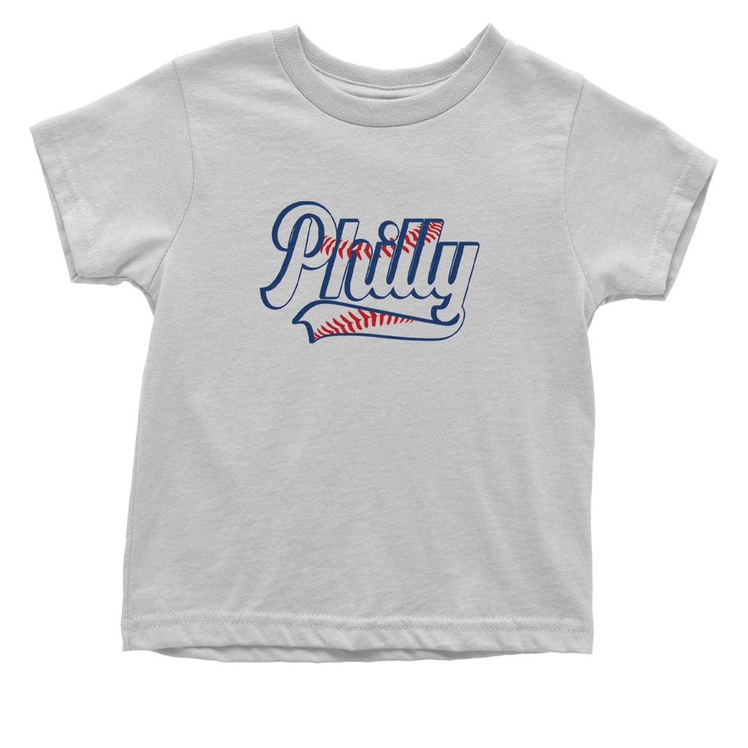 Philly Baseball Stitching Infant One-Piece Romper Bodysuit Or Toddler T-shirt White
