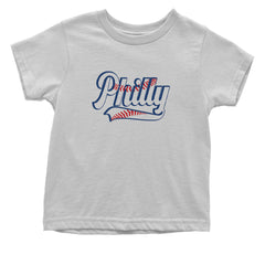 Philly Baseball Stitching Infant One-Piece Romper Bodysuit Or Toddler T-shirt White