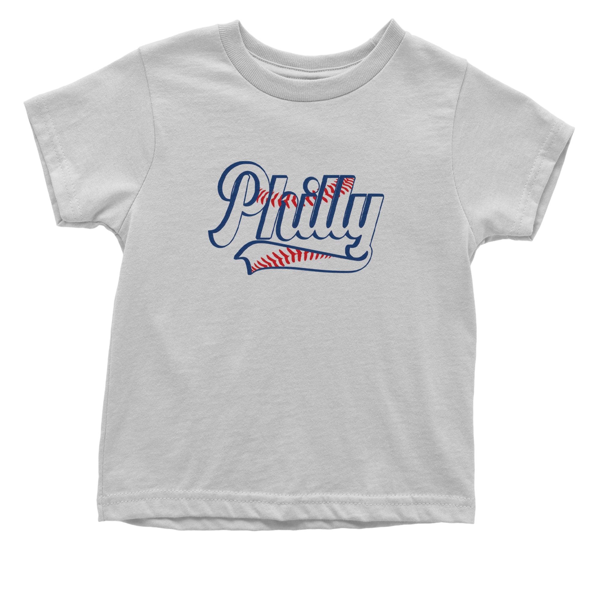 Philly Baseball Stitching Infant One-Piece Romper Bodysuit Or Toddler T-shirt White