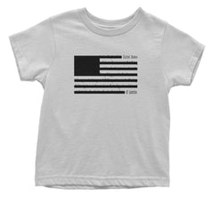 Redacted American Flag Infant One-Piece Romper Bodysuit or Toddler T-shirt White