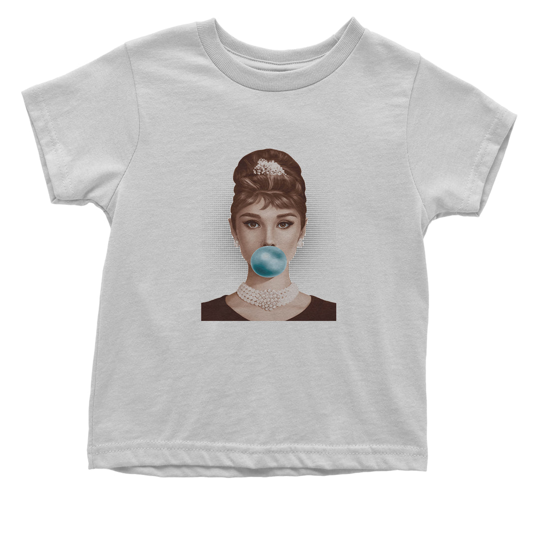 Audrey Hepburn Chewing Bubble Gum American Icon Infant One-Piece Romper Bodysuit Or Toddler T-shirt White