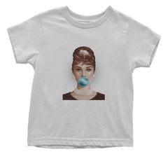 Audrey Hepburn Chewing Bubble Gum American Icon Infant One-Piece Romper Bodysuit Or Toddler T-shirt White