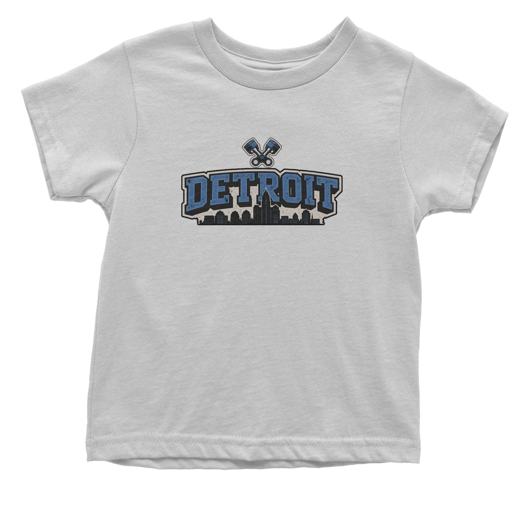 Detroit Motor City Retro Piston Infant One-Piece Romper Bodysuit Or Toddler T-shirt White