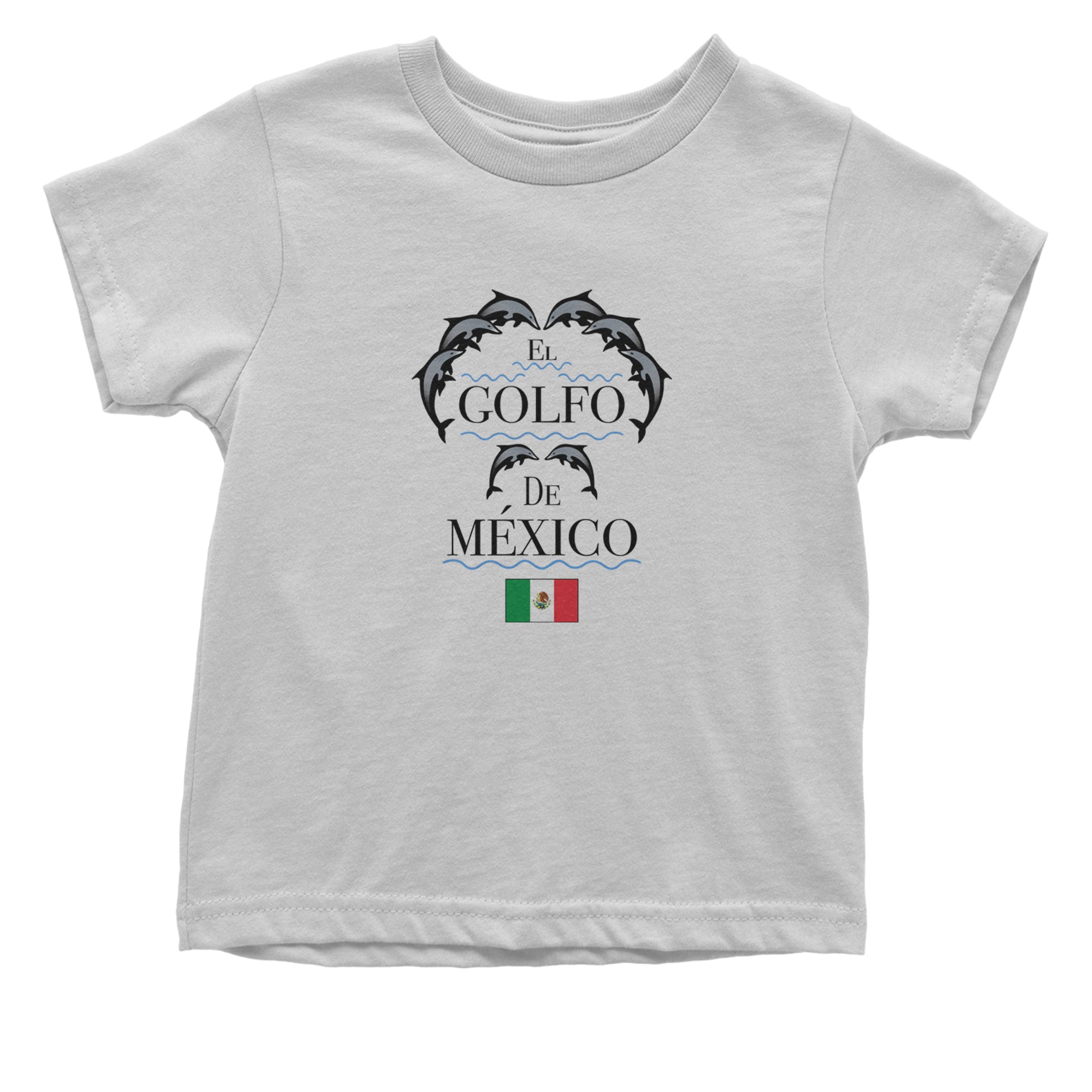 El Golfo De Mexico Dancing Dolphins Infant One-Piece Romper Bodysuit or Toddler T-shirt White