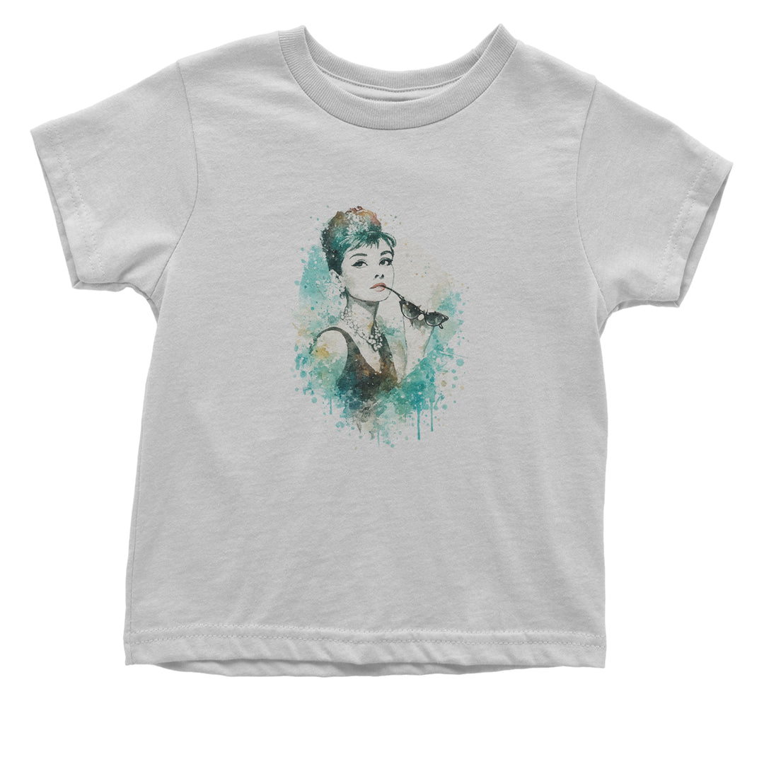 Mrs. Herpburn Iconic Watercolors Infant One-Piece Romper Bodysuit Or Toddler T-shirt White