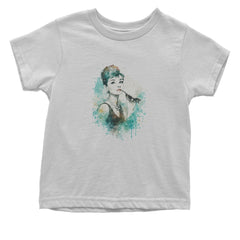 Mrs. Herpburn Iconic Watercolors Infant One-Piece Romper Bodysuit Or Toddler T-shirt White
