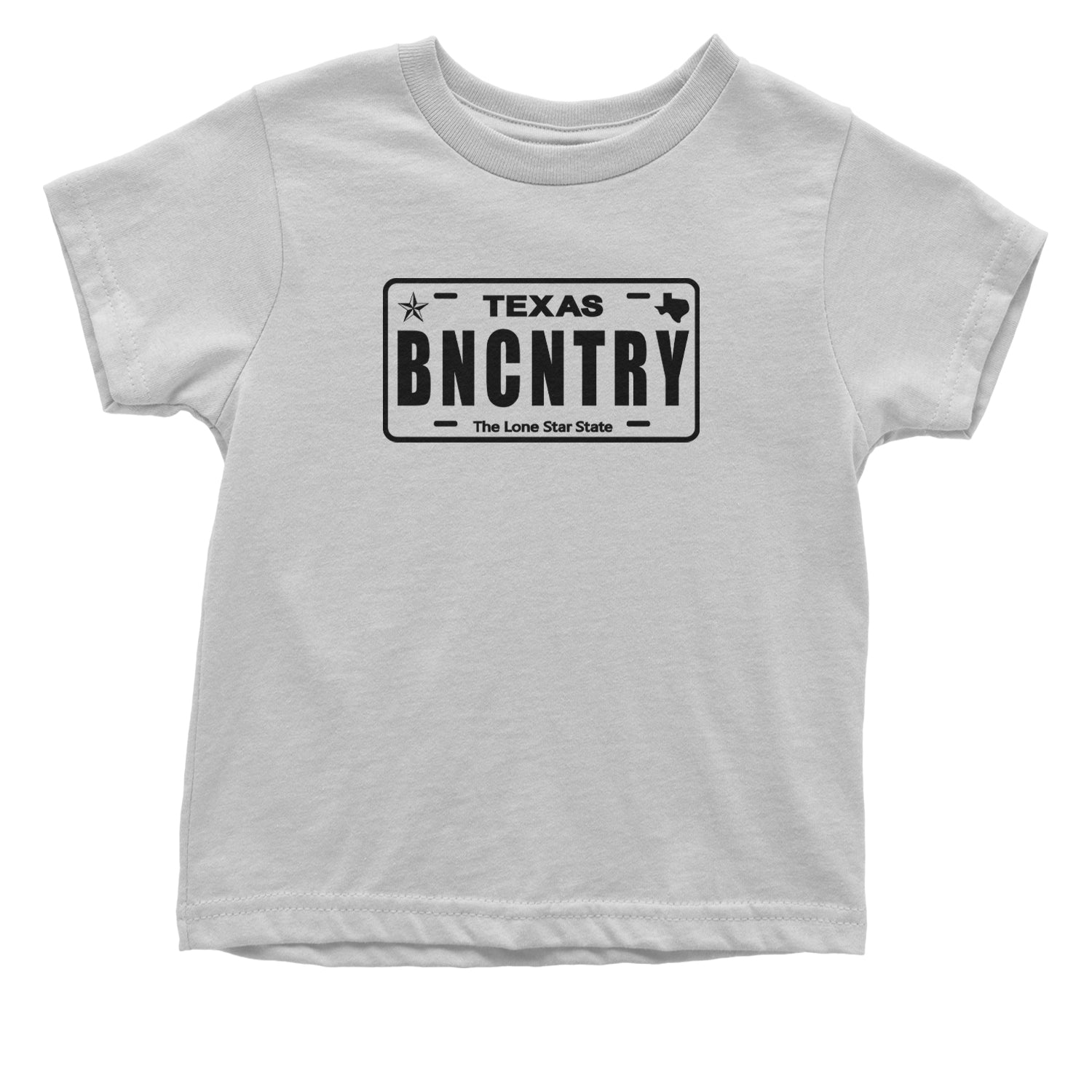 Texas License Plate BNCNTRY Infant One-Piece Romper Bodysuit Or Toddler T-shirt White