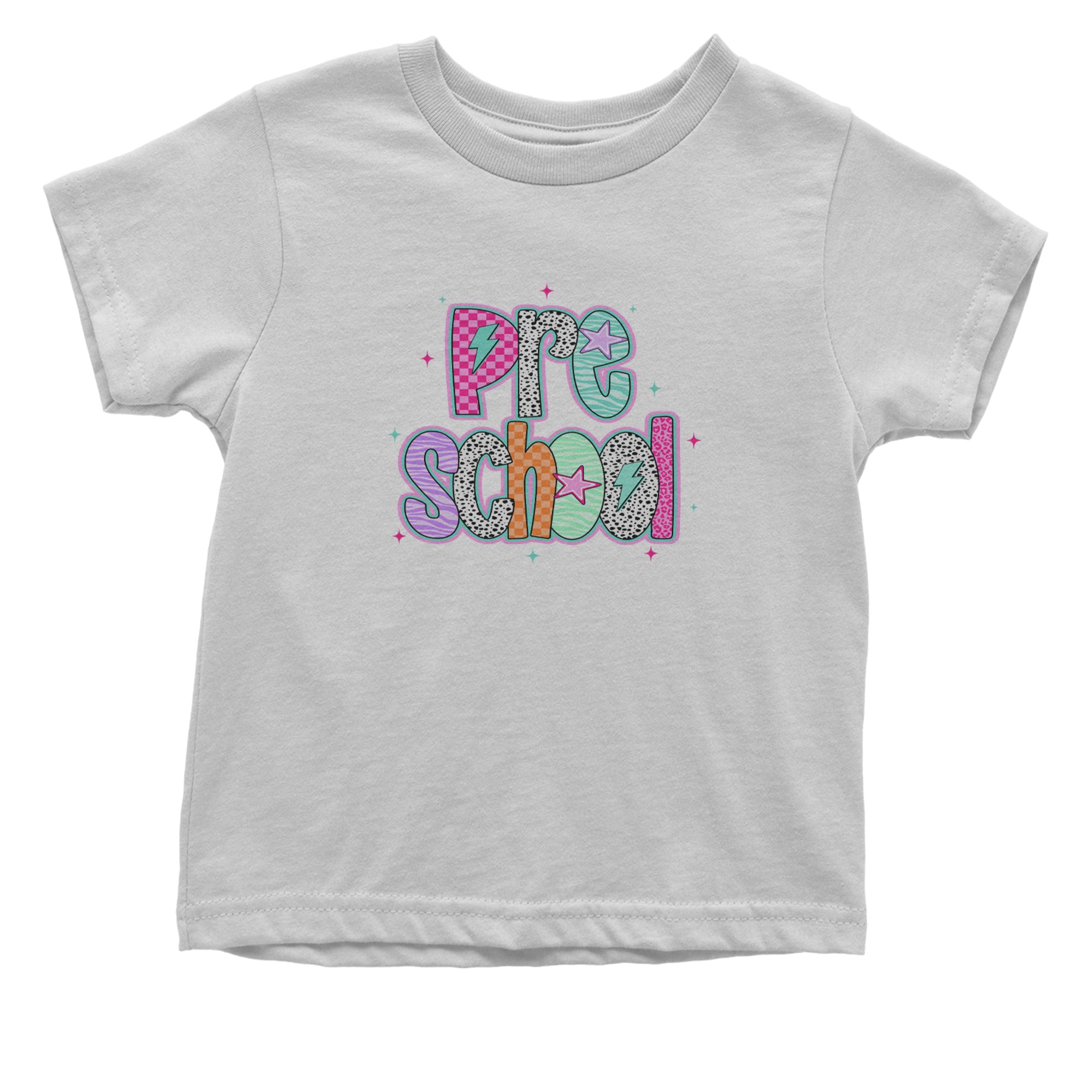 Preschool Power Colorful Back to School Infant One-Piece Romper Bodysuit Or Toddler T-shirt White
