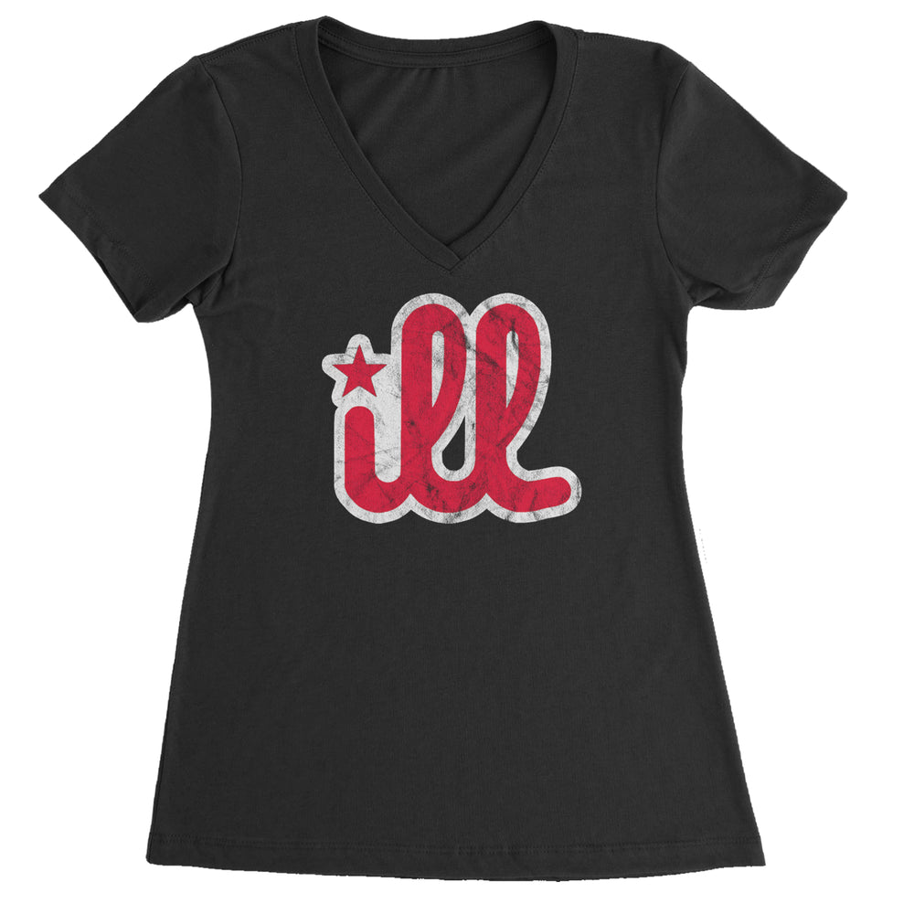 ILL Vintage It's A Philly Thing Ladies V-Neck T-shirt Black