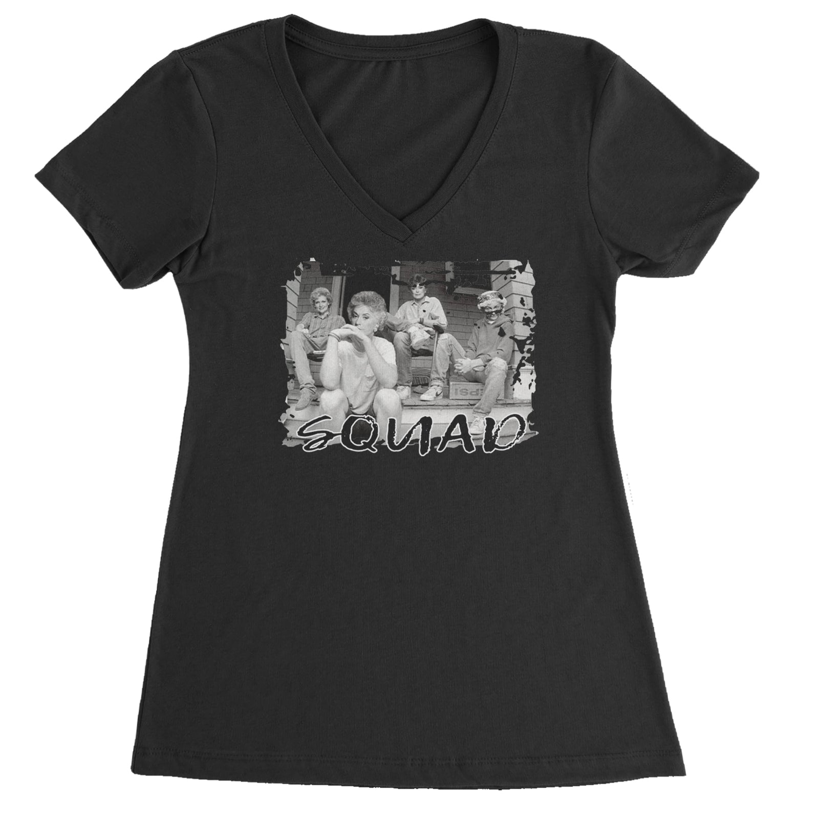 Squad Golden Girls Ladies V-Neck T-shirt Black