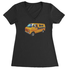 Bad Hombres Van West Chester Band Ladies V-Neck T-shirt Black