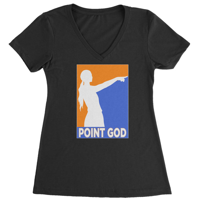 Point God Cunningham Basketball Pointing Meme  Ladies V-Neck T-shirt