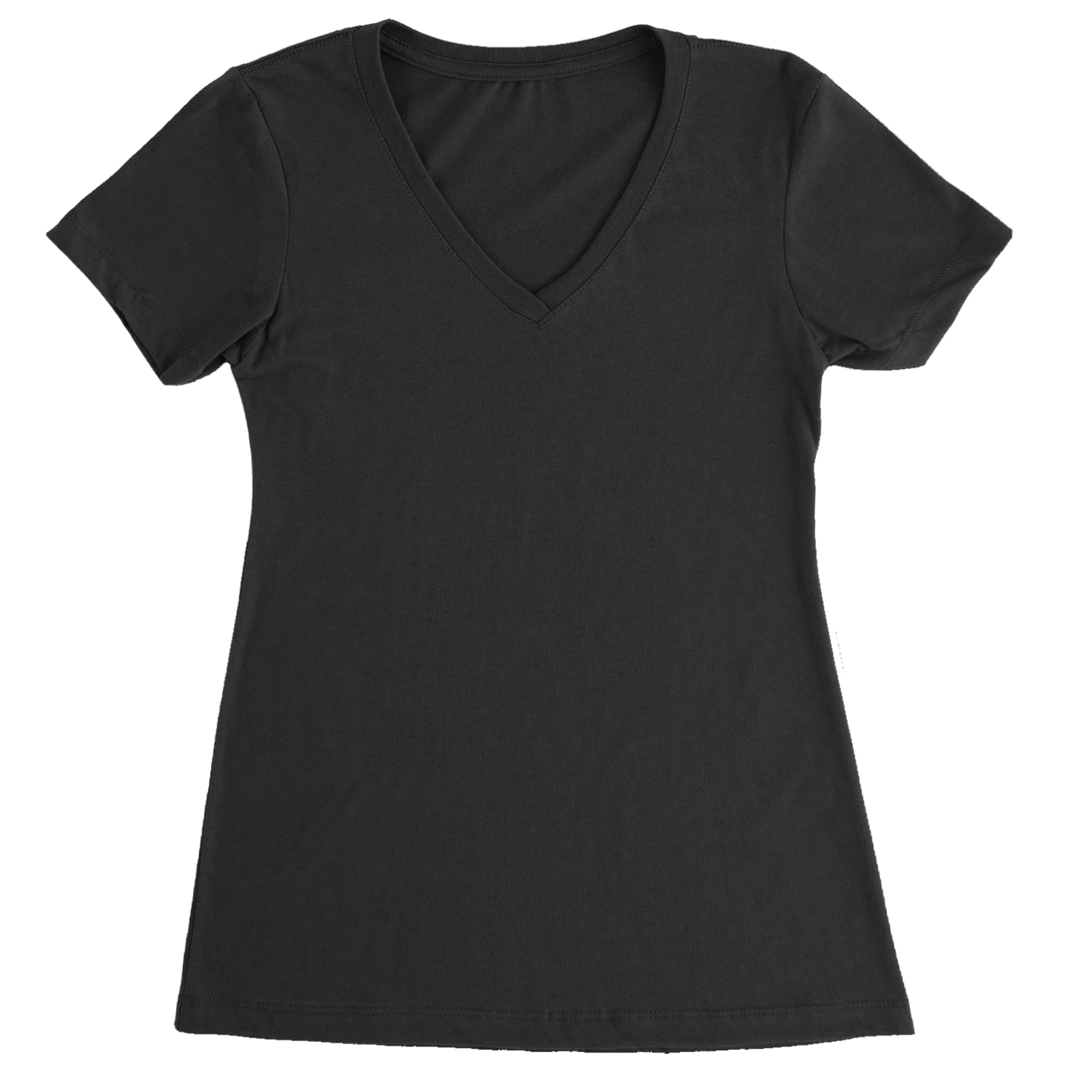 Basics - Pure & Simple Blank Apparel Ladies V-Neck T-shirt Black