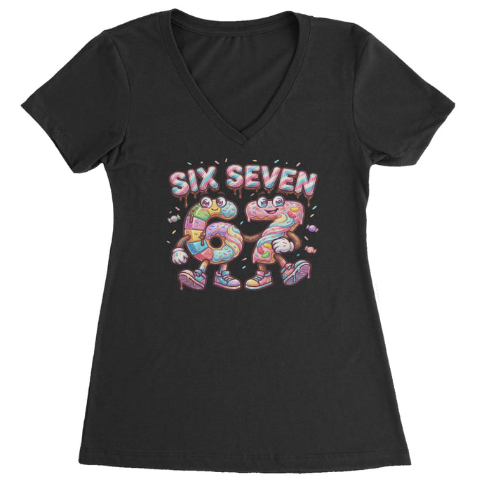 67 Candy Swirl Meme Ladies V-Neck T-shirt