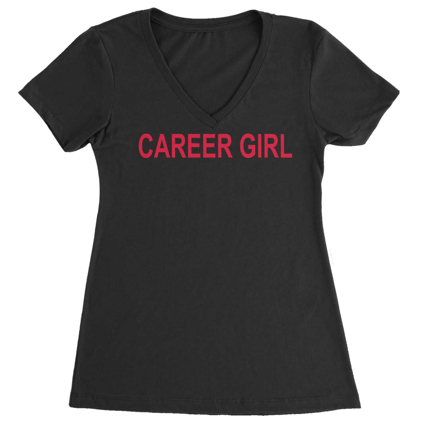 Career Girl Trendsetter Statement Ladies V-Neck T-shirt White