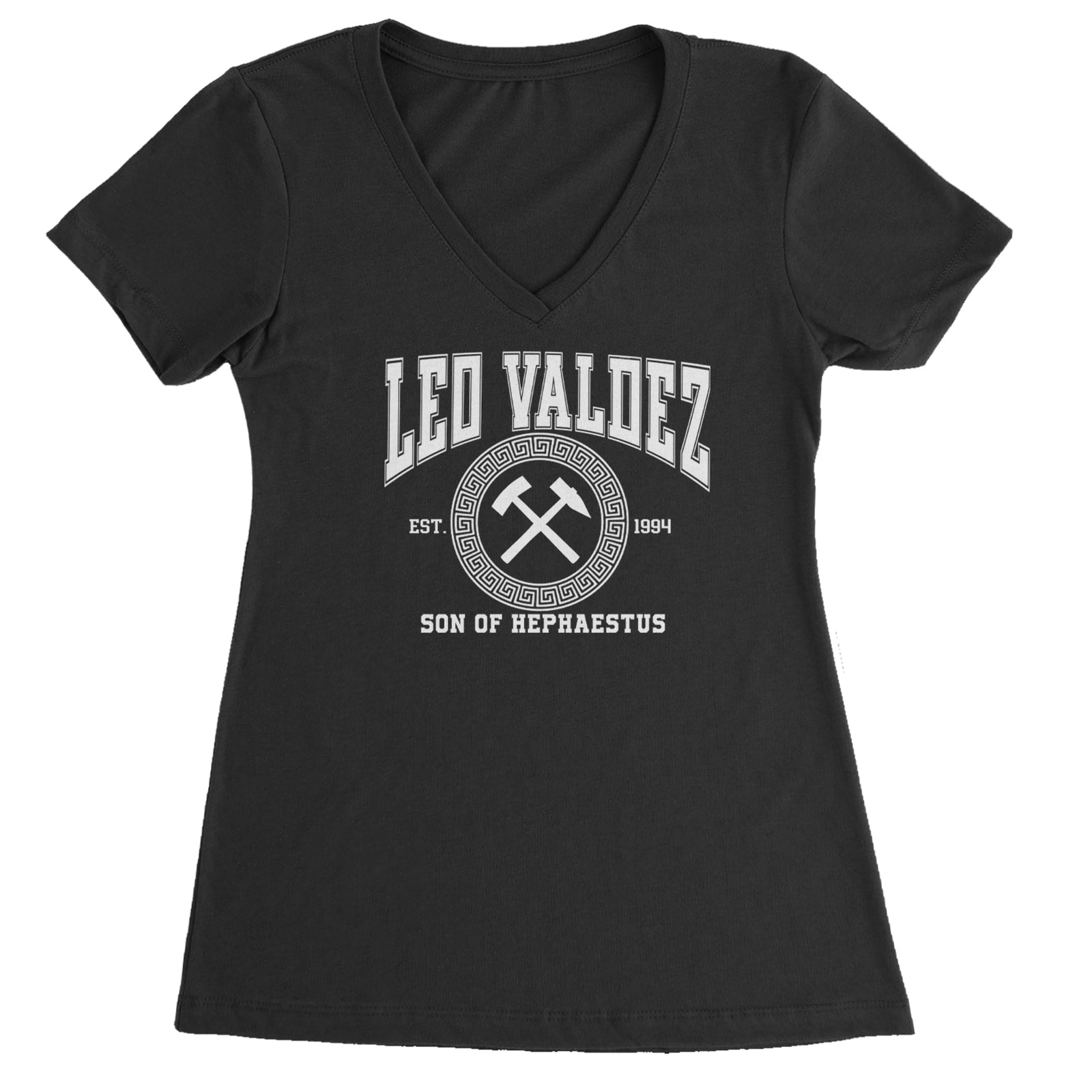 Leo Valdez Son of Hephaestus Forge Master Ladies V-Neck T-shirt Black
