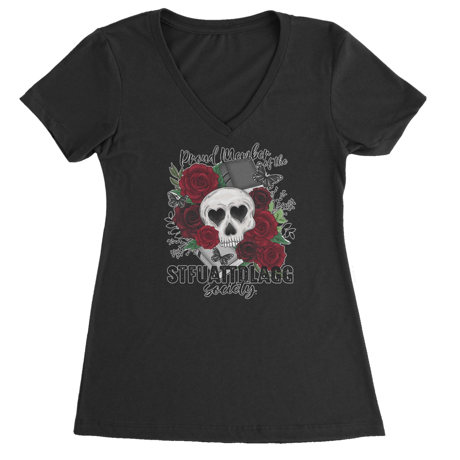 Proud Member Of The Stfuattdlagg Society Ladies V-Neck T-shirt Surf
