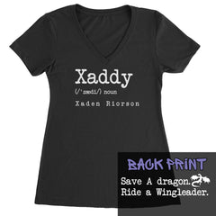 Xaddy Save A Dragon Ride A Wingleader graphic on Women's Lightweight V-Neck T-Shirt