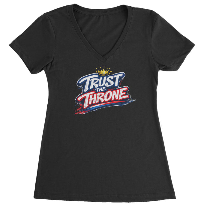 Trust The Throne Crown Philly Hoops Ladies V-Neck T-shirt