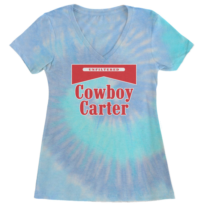 Cowboy Karter Country Act Two Ladies V-Neck T-shirt