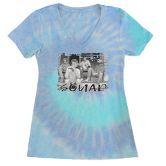 Squad Golden Girls Ladies V-Neck T-shirt Blue Clouds