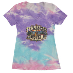 Tennessee Legend Country Music Dolly Ladies V-Neck T-shirt Cotton Candy