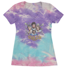 Golden Chain Thug Life Girls Ladies V-Neck T-shirt Cotton Candy