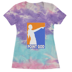 Point God Cunningham Basketball Pointing Meme  Ladies V-Neck T-shirt Cotton Candy
